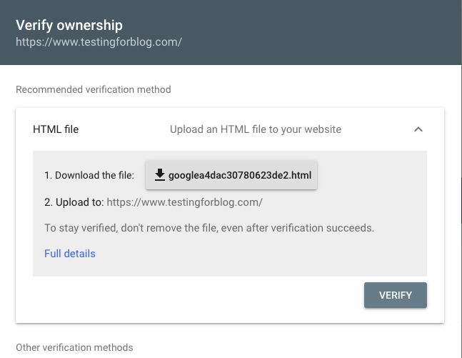 html file based verification