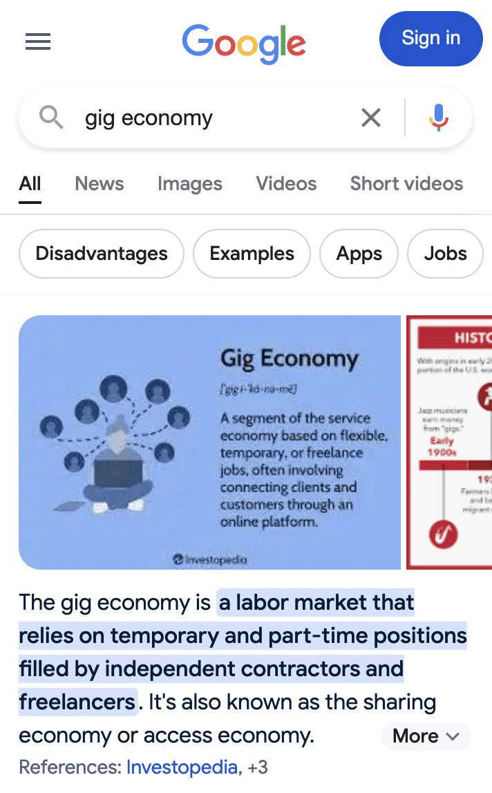 Google replaces "show more" button with with a subtle "More" link.