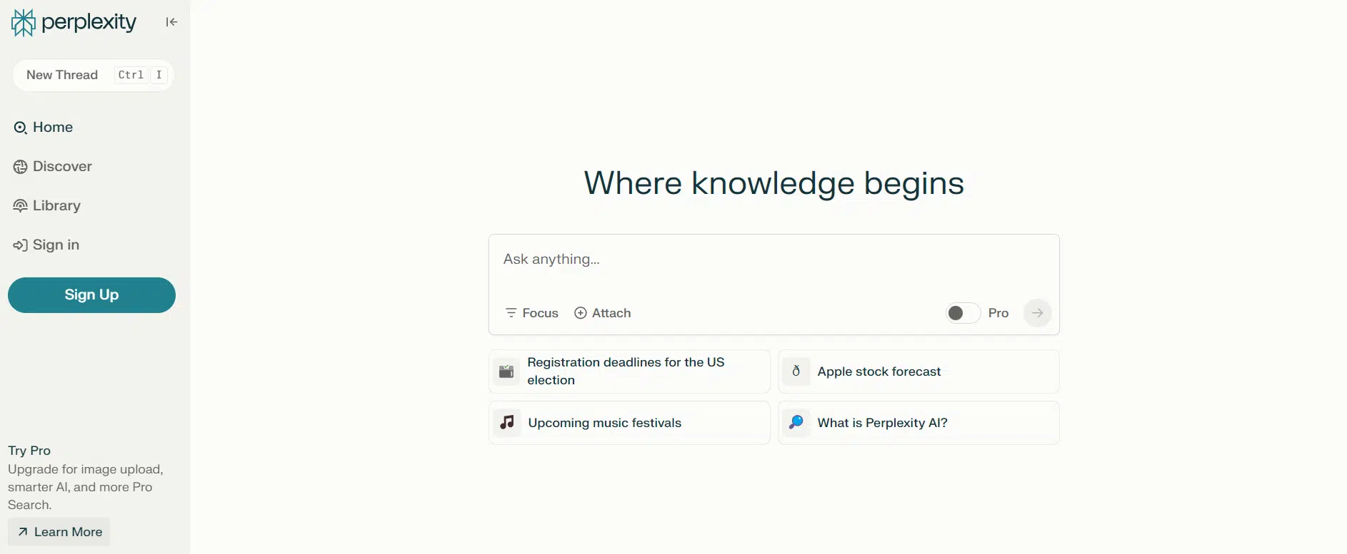 Perplexity.ai - AI content tool