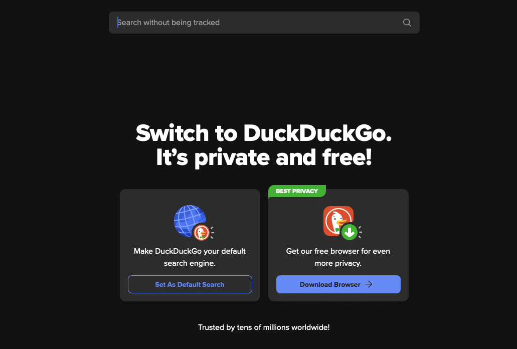 How to remove google search personalization using other search engines