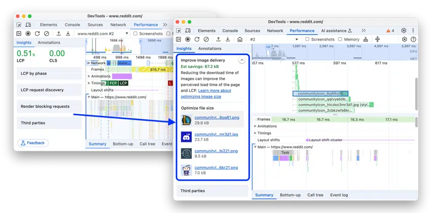 Image Delivery Insights - Chrome 133 DevTools