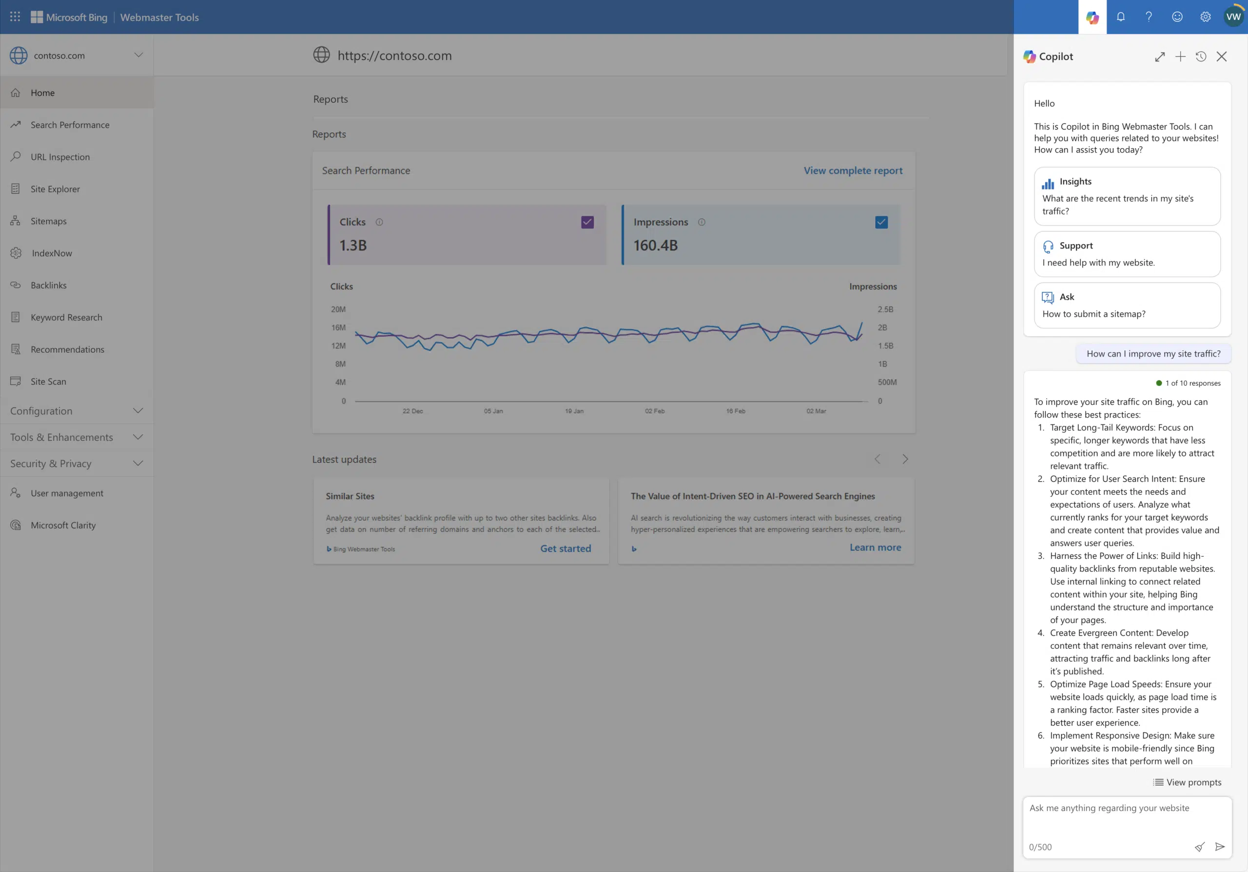Microsoft has officially expanded access to the Copilot feature within Bing Webmaster Tools