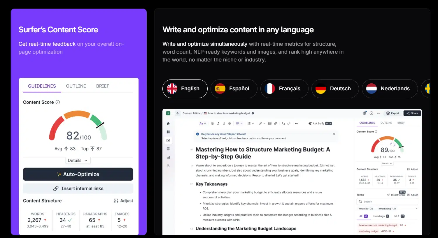 Intelligent Content Generation- SurferSEO