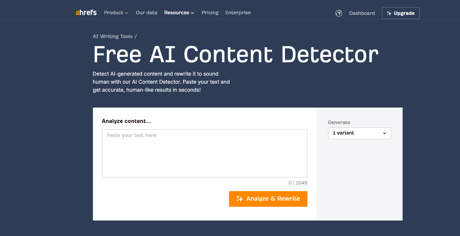Free AI Content Detector