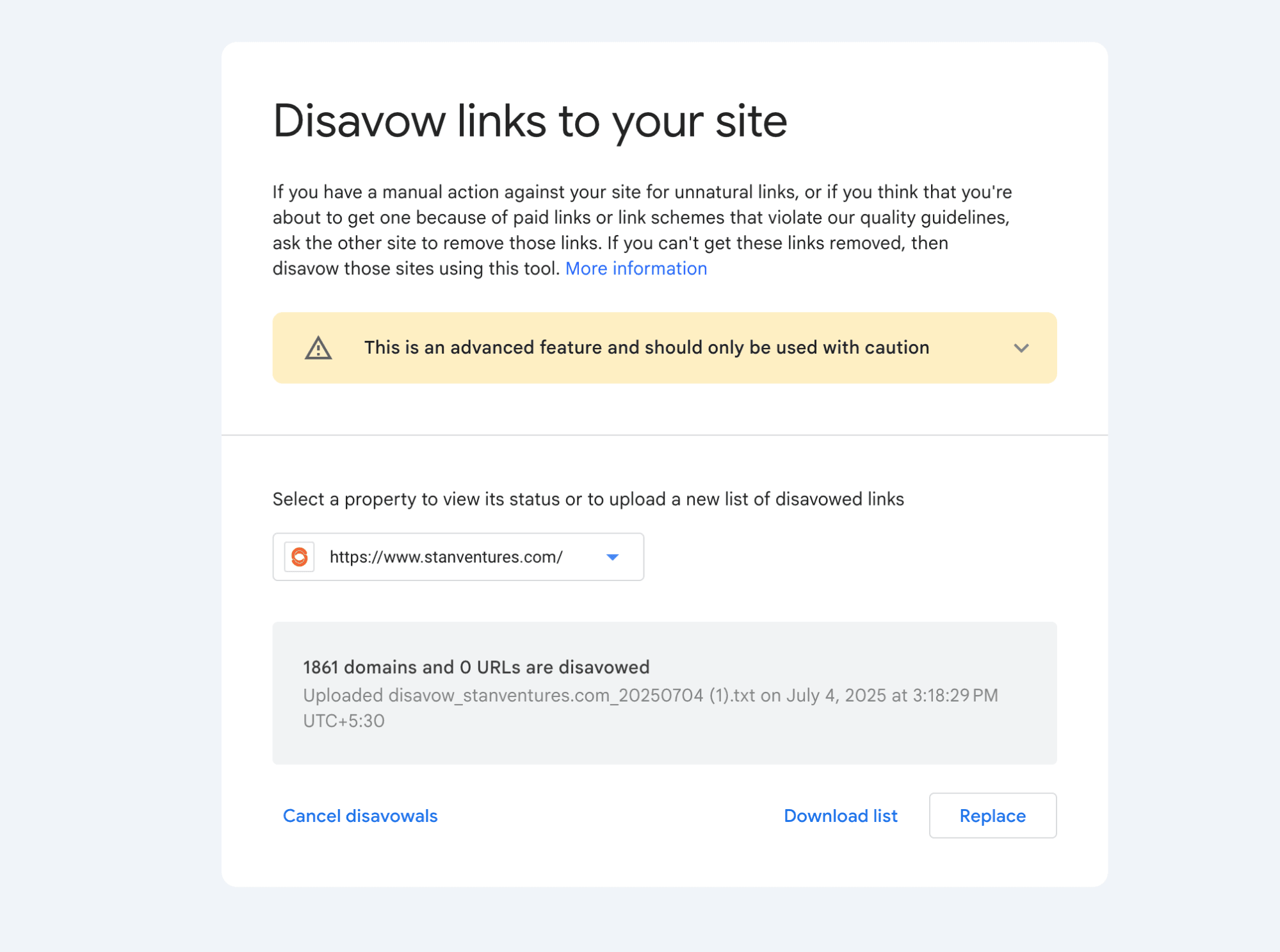 Disavow Files