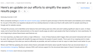 Google removes lesser-used Search features