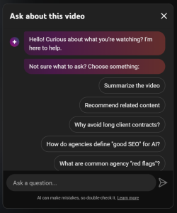 YouTube’s Ask Feature