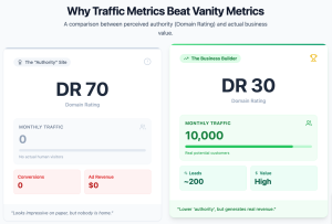 Why traffic metrics beat vanity metrics