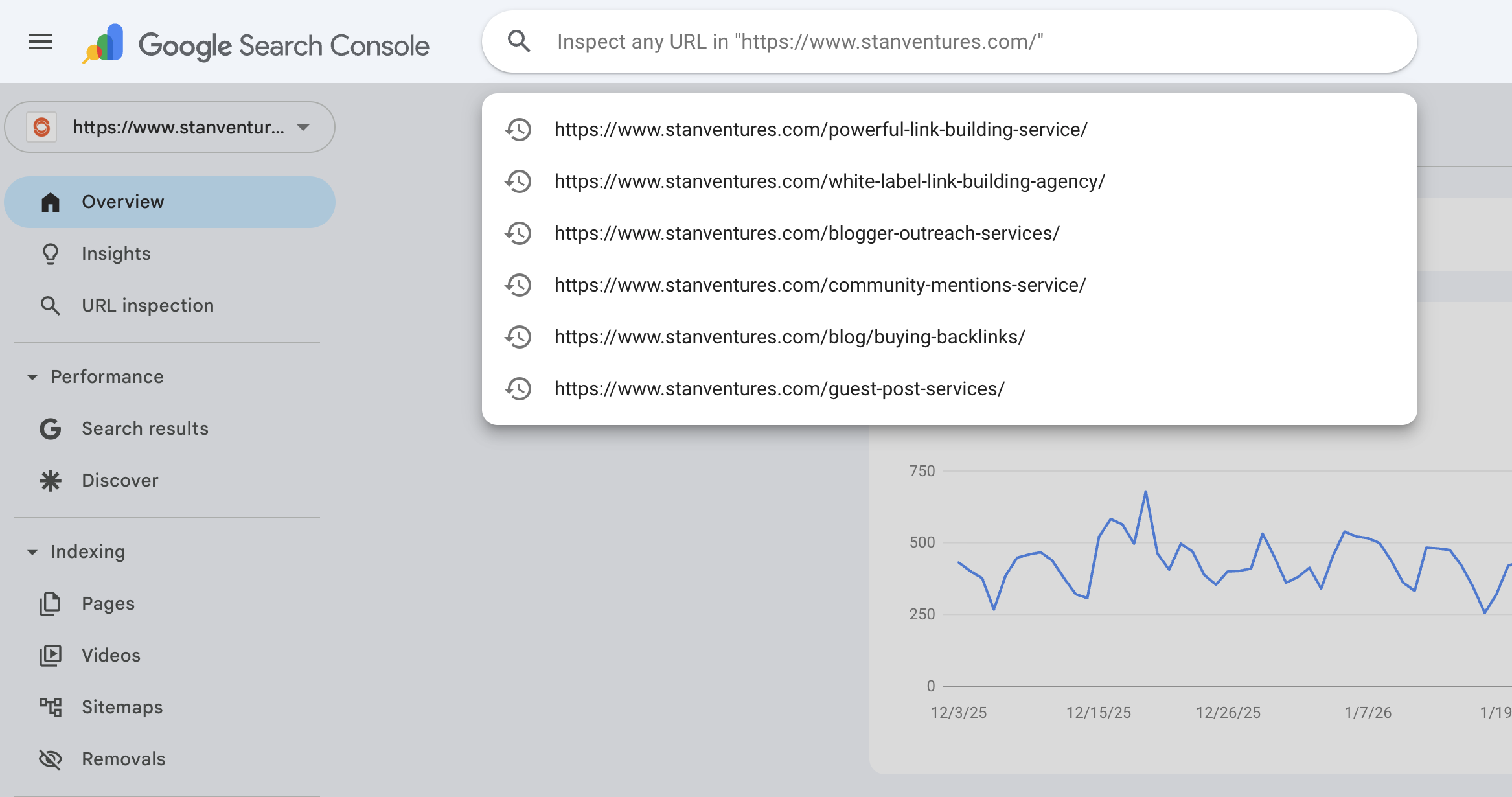 search console inspact url