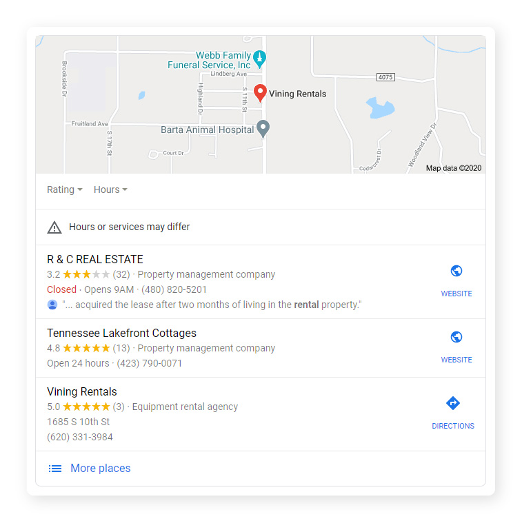 local pack serp feature seo