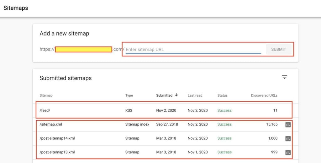 Upload your sitemap to Google Search Console