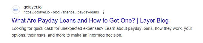 SEO for Payday Loan Websites