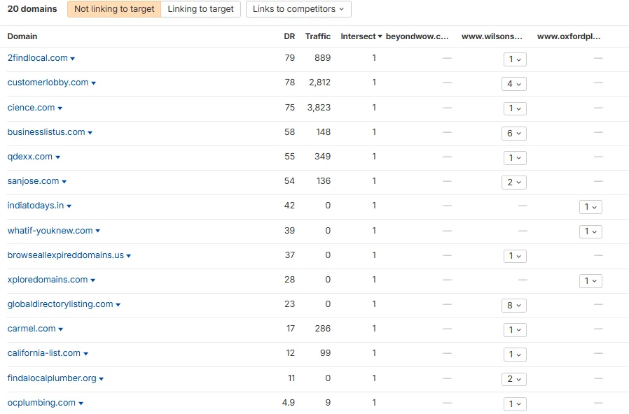Competitor Backlinks