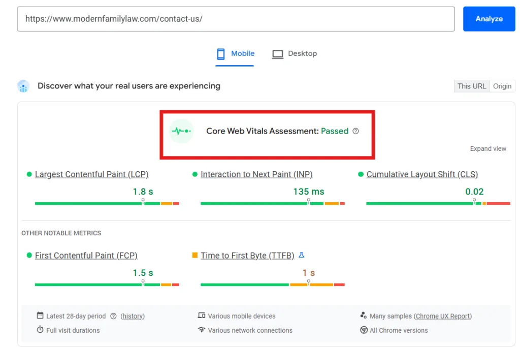 Google Page Speed Insights