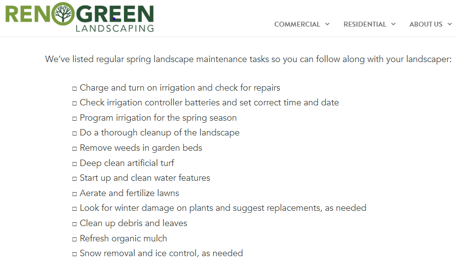 Landscaping Content